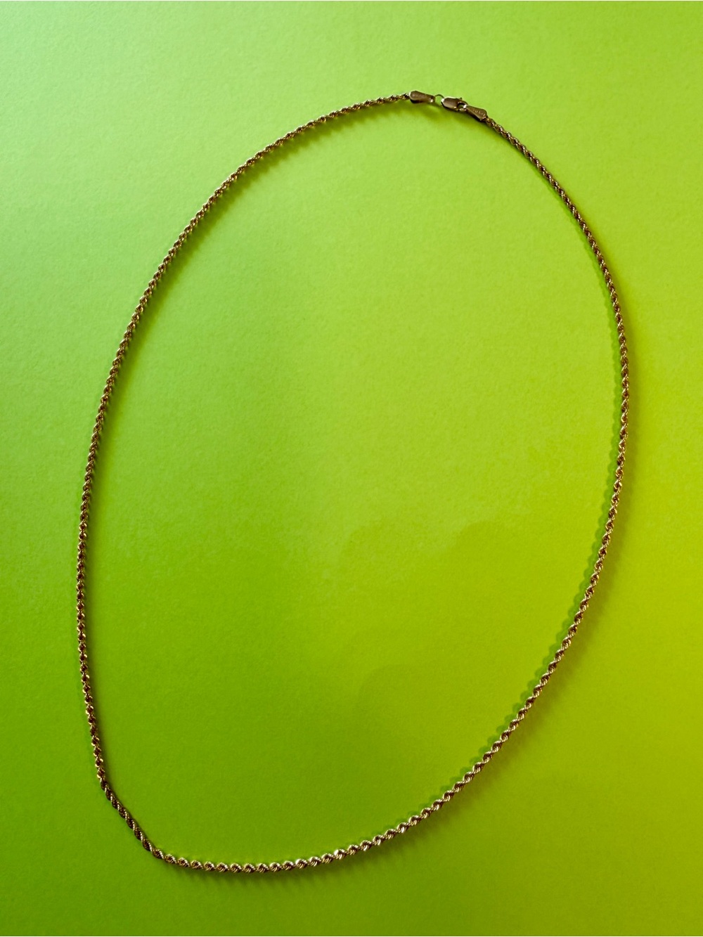 10K Gold Classic Rope Chain 20"  beautiful!